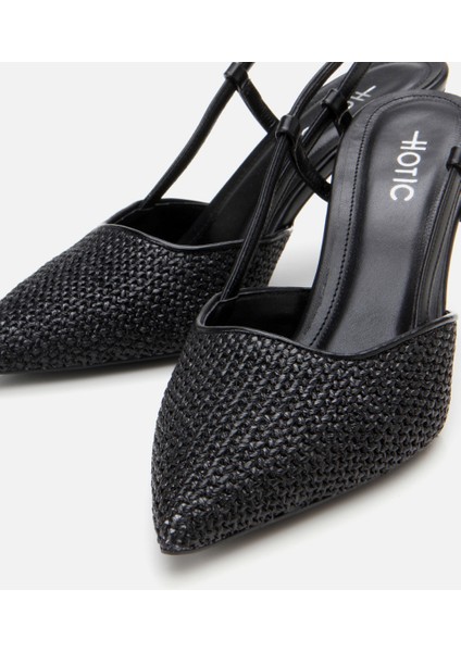 01AYH307450A100 KADIN Siyah Hasır Detaylı Arkası Açık Stiletto modelleri