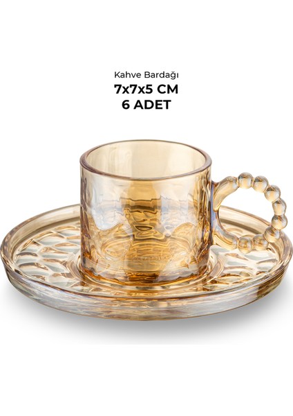 Çifte Kavrulmuş 100 ml 6'lı Kahve Fincan Takımı