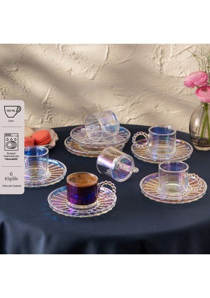 Muhabbet 100 ml 6'lı Kahve Fincan Takımı