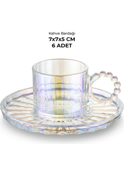 Muhabbet 100 ml 6'lı Kahve Fincan Takımı