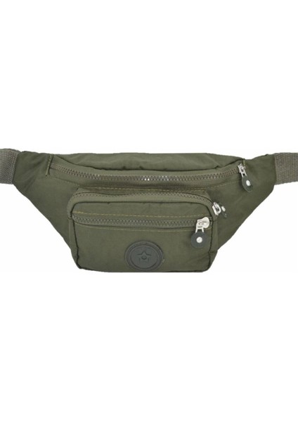 Yeşil Krinkıl Kumaş Çapraz Göğüs ve Bel Çantası modelleri