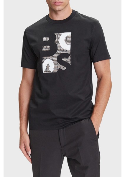 % 100 Pamuk Regular Fit Bisiklet Yaka Logolu T Shirt Erkek T Shirt 50543901 001