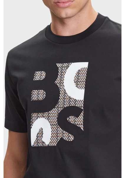 % 100 Pamuk Regular Fit Bisiklet Yaka Logolu T Shirt Erkek T Shirt 50543901 001 fırsatları