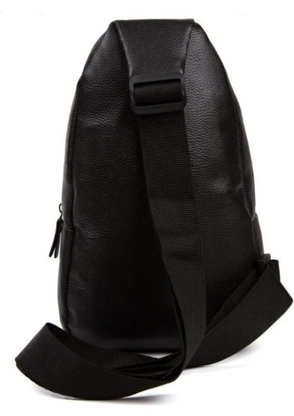 Unisex Siyah Vegan Deri Çapraz Omuz ve Bel Çantası modelleri