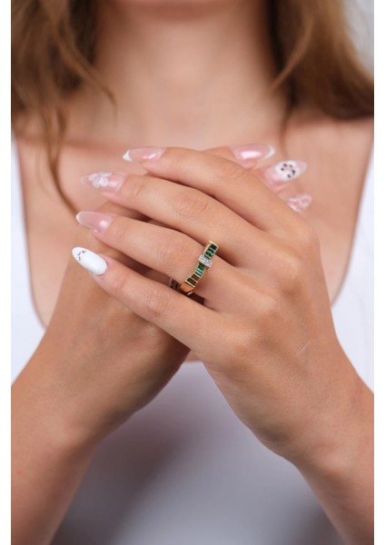 14 Ayar Altın Yeşil Taşlı Yüzük 927 fiyatları