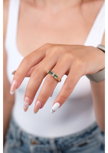 14 Ayar Altın Yeşil Taşlı Yüzük 927 fırsatları