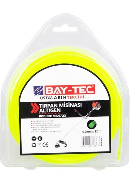 Altıgen Tırpan Misinası 4 mm x 32 mt MK4723