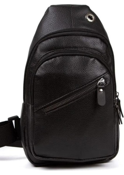 Unisex Siyah Vegan Deri Çapraz Omuz ve Bel Çantası fırsatları