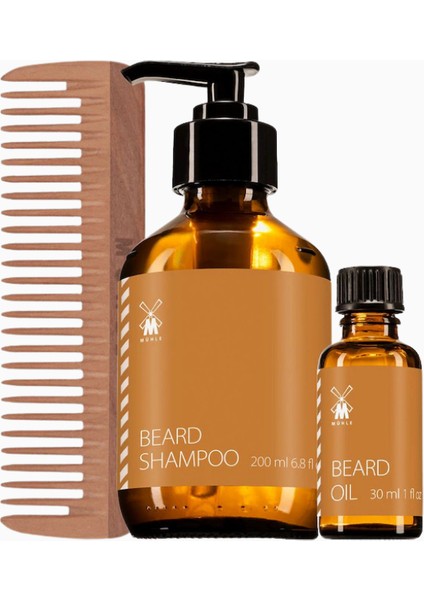 Beard Bundle Sakal Bakım Seti, Şampuan, Yağ ve Tarak Içeren Lüks Erkek Seti