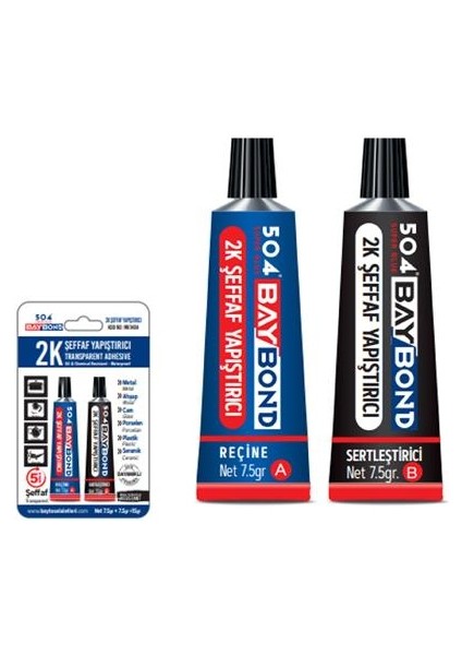 Baybond Çelik Yapıştırıcı Şeffaf MK1404