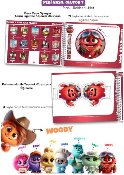 Woody ve Arkadaşları Okul Öncesi Ingilizce Eğitim Seti Basic Level 1 (Oyuncaksız) indirimleri