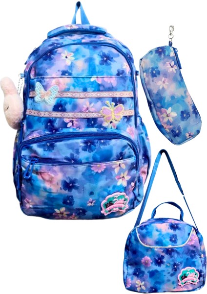 5 Bölmeli Kalemlikli ve Beslenmeli Nano Ithal Okul Çantası Su Geçirmez Full Astarlı