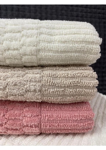 Grid 3’lü El ve Yüz Havlu Seti – 50X90 cm %100 Pamuk, Yumuşak Dokulu, Örgü Desen. fiyatları
