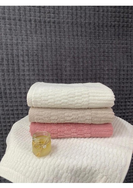 Grid 3’lü El ve Yüz Havlu Seti – 50X90 cm %100 Pamuk, Yumuşak Dokulu, Örgü Desen. indirimleri