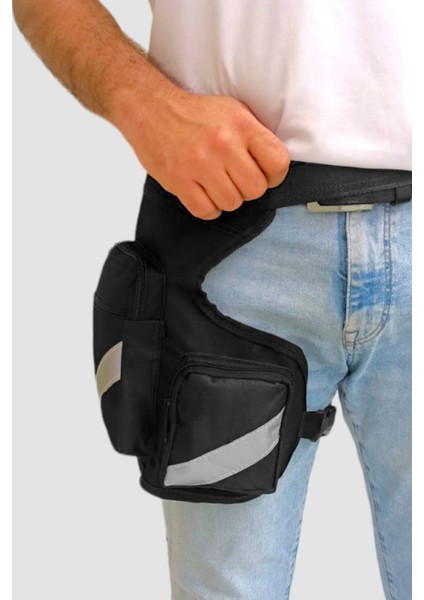 Su Geçirmez Erkek Bacak ve Bel Çantası Siyah LD492