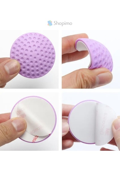 Yapışkanlı Kapı Kolu Stoperi (Beyaz) Duvar Arkası Tamponu Stopu Durdurucu (4 Adet) modelleri