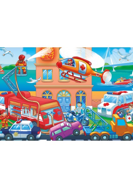 Rescue Missions Kurtarma Araçları 24 Parça Jumbo Çocuk Puzzle fiyatları
