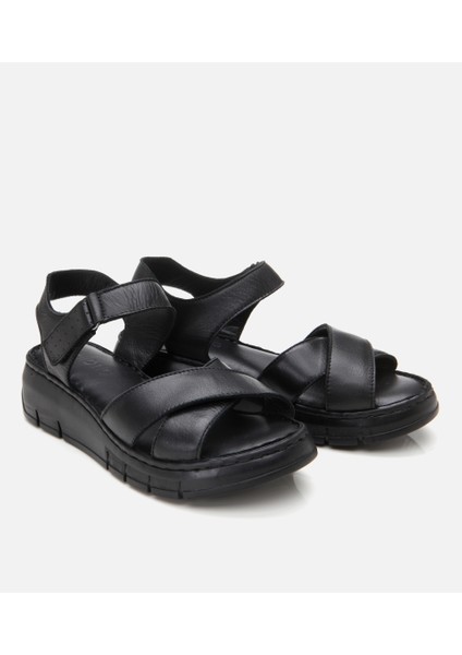 01SAH306860A620 KADIN Deri Mavi Ayarlanabilir Comfort Sandalet fiyatları