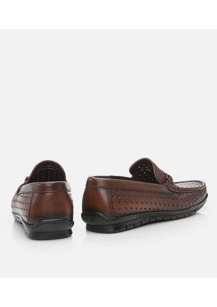 Erkek Deri Kahverengi Loafer modelleri