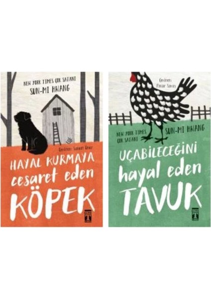 Sun-Mi Hwang 2 Kitap Set / Hayal Kurmaya Cesaret Eden Köpek - Uçabileceğini Hayal Eden Tavuk