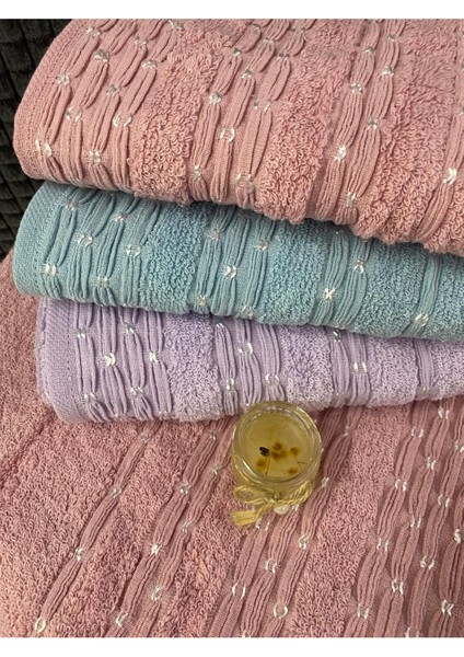 Inci Desen 3’lü El ve Yüz Havlu Seti – 50X90 cm %100 Pamuk, Yumuşak Dokulu,desenli modelleri