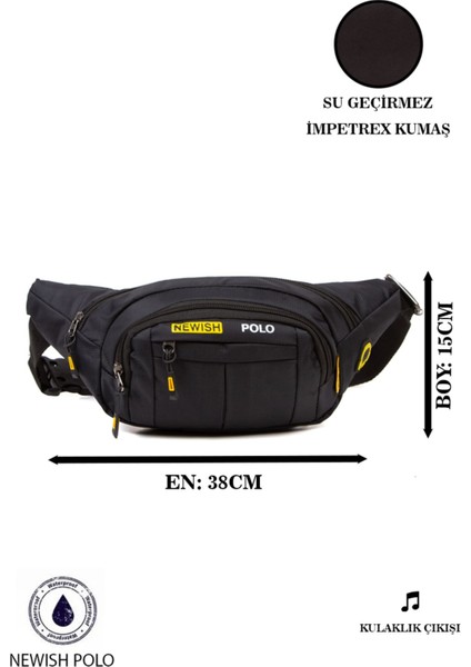 Unisex Siyah Çapraz Omuz ve Bel Çantası, Şık ve Kullanışlı Tasarım fiyatları