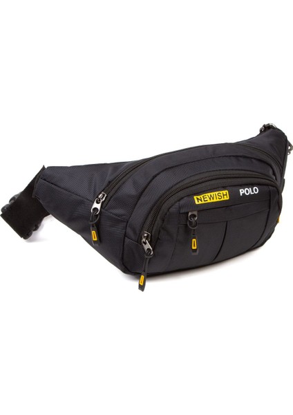 Unisex Siyah Çapraz Omuz ve Bel Çantası, Şık ve Kullanışlı Tasarım fırsatları