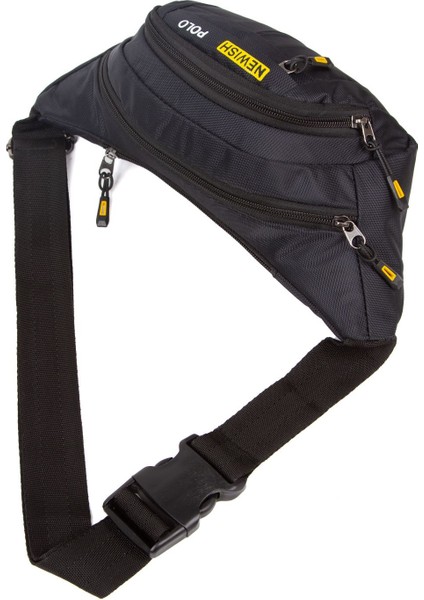 Unisex Siyah Çapraz Omuz ve Bel Çantası, Şık ve Kullanışlı Tasarım