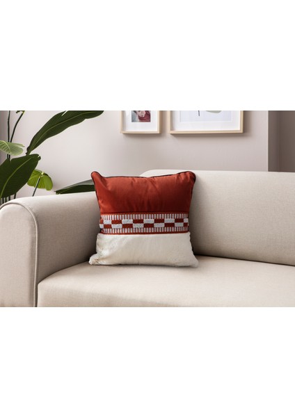 Premium Biyeli Tavşan Tüyü & Punch Işlemeli Tekli Dekoratif Özel Tasarım Kırlent Kılıfı modelleri