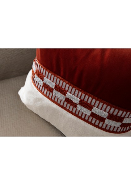 Premium Biyeli Tavşan Tüyü & Punch Işlemeli Tekli Dekoratif Özel Tasarım Kırlent Kılıfı indirimleri