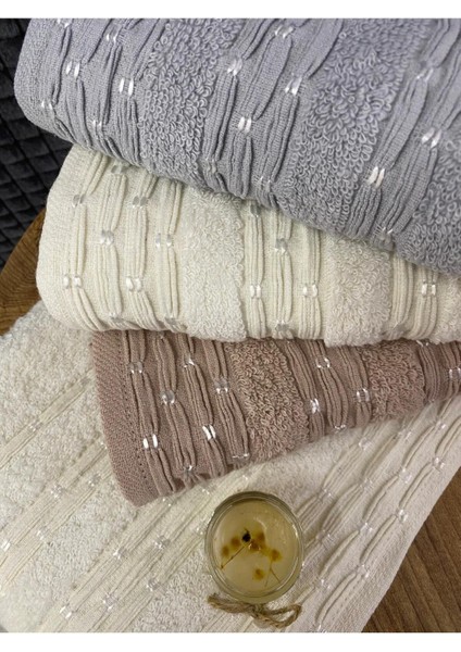 Inci Desen 3’lü El ve Yüz Havlu Seti – 50X90 cm %100 Pamuk, Yumuşak Dokulu,desenli modelleri