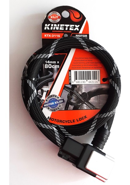 Kınetex -Motor Kilidi -KTX-3116 - 14MM x 80CM fiyatları