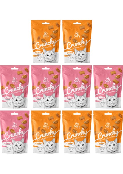 Crunchy Karışık Kedi Ödül Maması 60GR (10 Adet)
