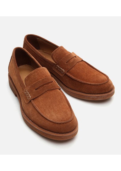 02AYH292750A370 HAKIKI Deri Taba Erkek Loafer modelleri