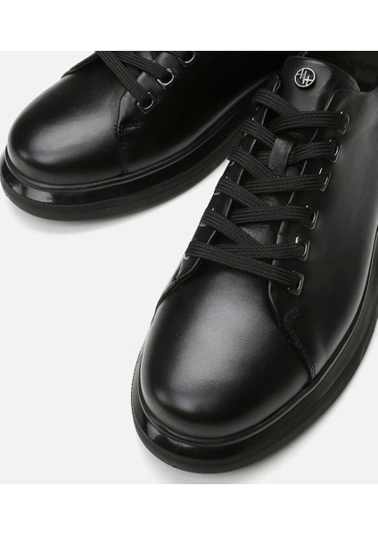 02AYH296460A100 HAKIKI Deri Siyah Erkek Günlük Ayakkabı modelleri