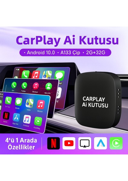 Wıreless Carplay Box Dönüştürücü Android Uyumlu Kablosuz Multimedya Carplay Dönüştürücü fiyatları