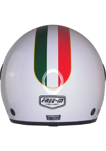 Motosiklet Yarım Kask Güneş Vizörlü Ece 22.06 Motor Kaskı Italy Gold fırsatları