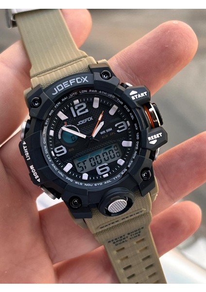 Digital ve Analog 2 Yıl Garantili Kronmetre+Takvim+Alarm+Aydınlatma Erkek Kol Saati JOE.BK13 fiyatları