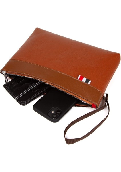 Şık Kadın Vegan Deri Bilek Askılı El Çantası, Siyah ve Kahverengi Renk Seçenekleri fiyatları