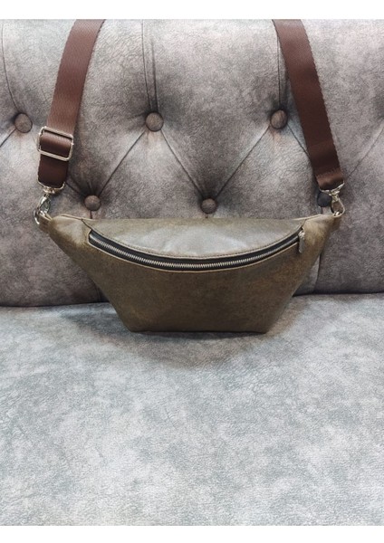 Şık Kahverengi Hakiki Deri Çapraz Çanta, Zarif ve Özel Tasarım