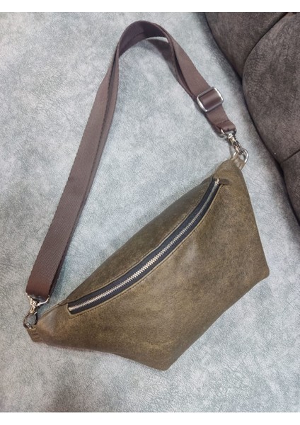 Şık Kahverengi Hakiki Deri Çapraz Çanta, Zarif ve Özel Tasarım