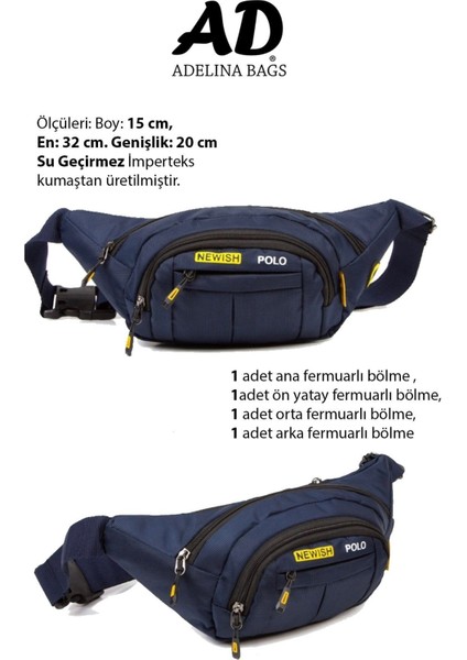 Lacivert Bel ve Omuz Çantası, Şık ve Hafif Tasarım modelleri