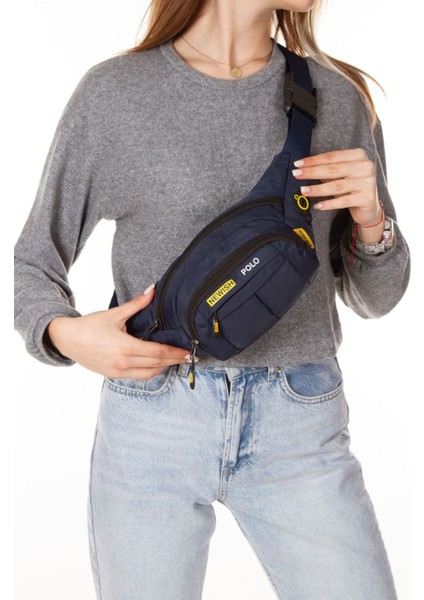 Lacivert Bel ve Omuz Çantası, Şık ve Hafif Tasarım indirimleri