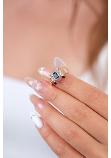 14 Ayar Altın Mavi Taşlı Yüzük 926 fiyatları