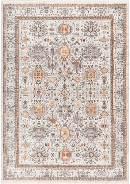 Discovery 1490A Kemik Sarı Salon Oturma Yatak Odası Halısı