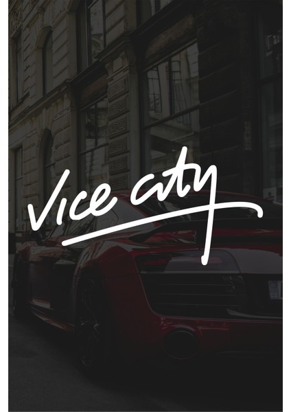 Gta Vice City Oto, Araba, Motor Cam Sticker