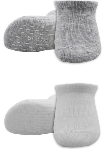 Nessiworld Bistyle 2'li Sneakers Kaymaz Basic Penye Çorap BS20103 Gri Beyaz fiyatları