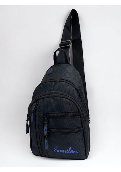 Şık Siyah Çok Amaçlı Günlük Omuz ve Bel Çantası