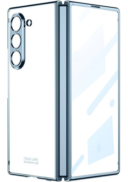 Samsung Galaxy Z Fold 6 Kılıf Full Camlı Şeffaf Kapak