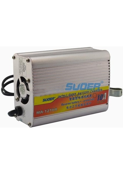 Powermaster MA-1210A 12 Volt 10 Amper Akıllı Hızlı Akü Şarj Cihazı Oto Araç Motosiklet Karavan Analog Amper Göstergeli